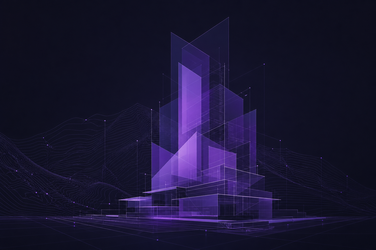 Translucent geometric tower study